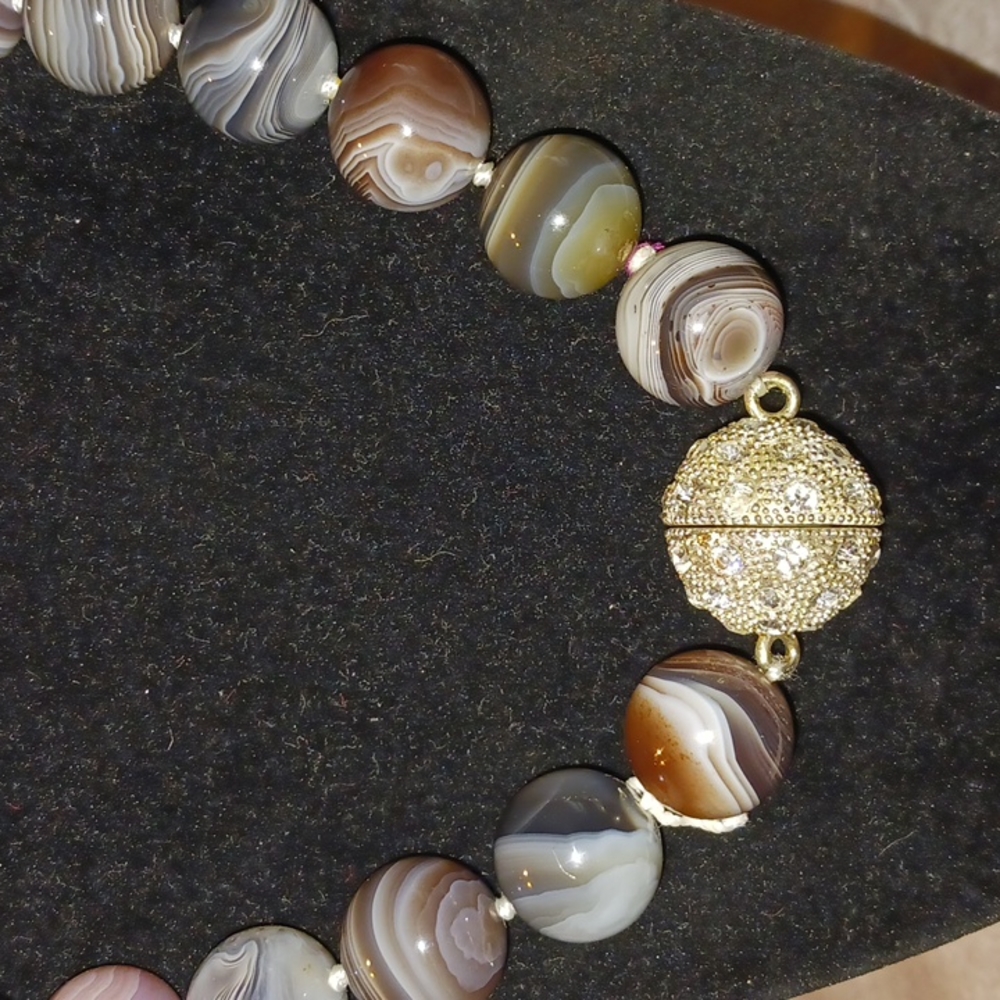 Vintage Botswana Agate necklace - Picture 6 of 6